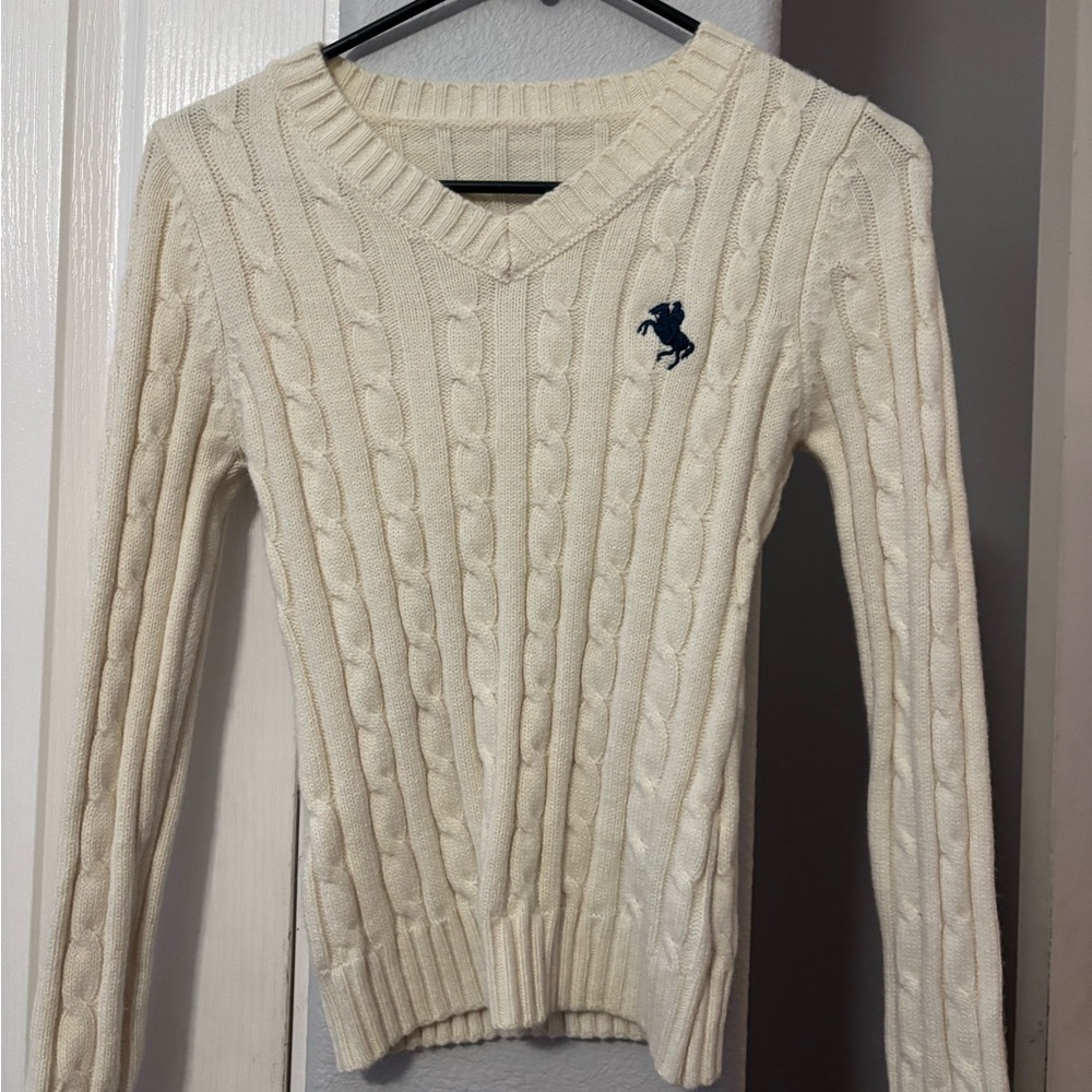 Cream Cable Knit Sweater
